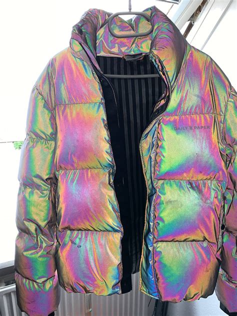 daily paper reflective daily paper bomber jacket grailed