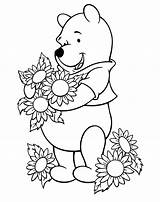 Coloring Pages Sunflower Colouring Pooh Printable Disney Google Winnie Books Fall Adult sketch template