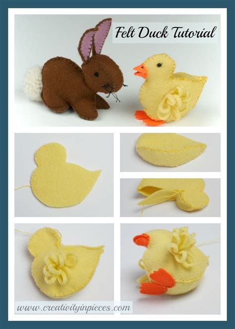 felt duckling  easter bunny template  tutorials easter bunny