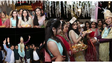 barat glimpse barat dance groom entry  wedding venue indian
