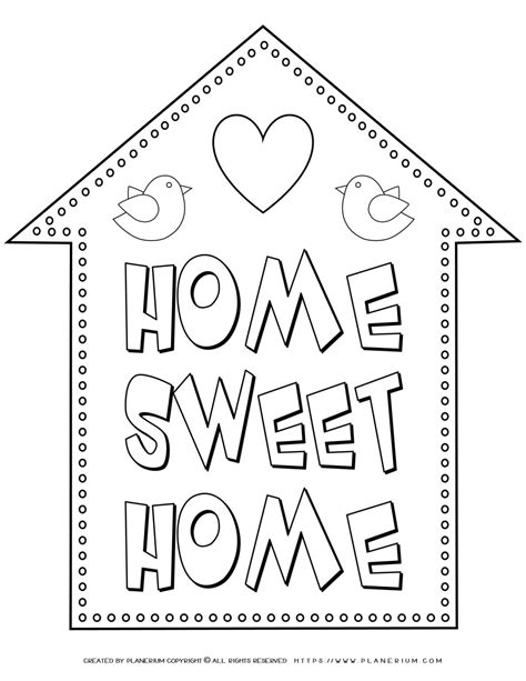 home coloring pages home sweet home planerium