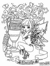 Coloring Jade Absinthe Fairy sketch template