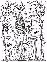 Coloring Halloween Pages Vintage Coloringpagesfortoddlers Color Sheets sketch template
