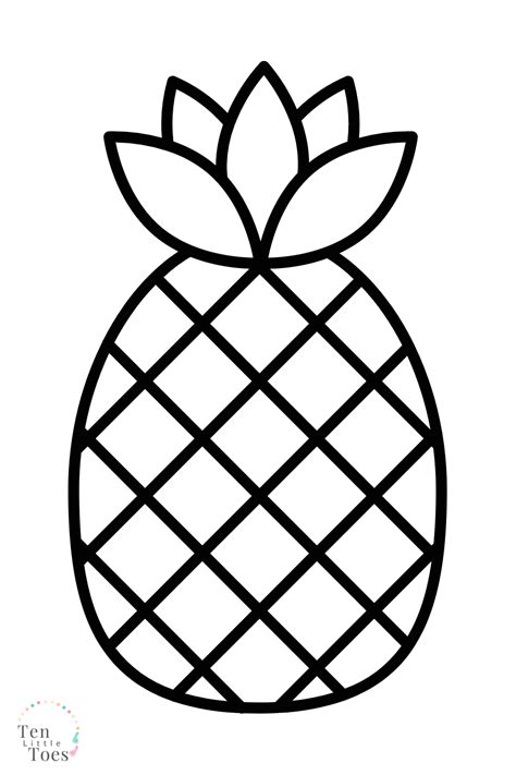 printable pineapple template printable templates