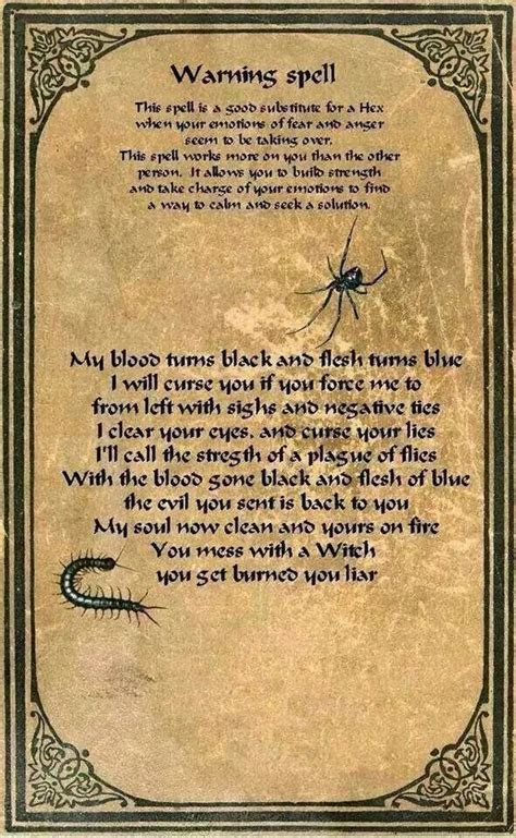 warning spell witchcraft spell books wiccan spell book wicca
