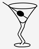 Martini Kindpng sketch template