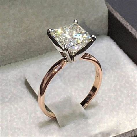 Buy Moissanite Engagement Ring Forever Classy Solitaire Ring 2 Ct