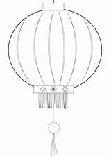 Lantern Chinese Coloring Pages Drawing Paper Template Printable Year China Categories Dot Getdrawings sketch template
