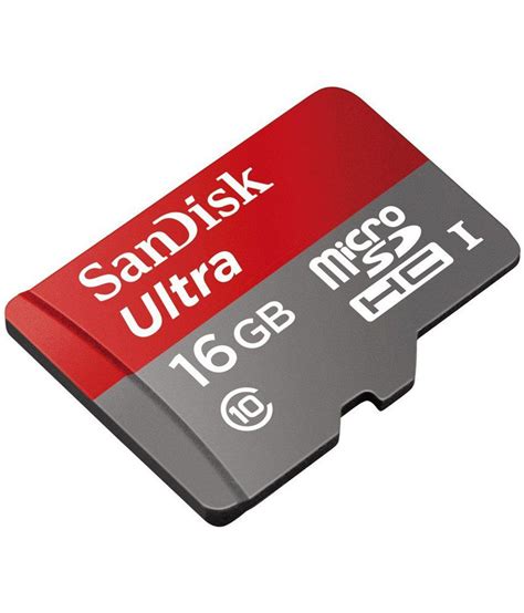 sandisk ultra microsdhc uhs  class   gb memory card  sd adaptor price  india buy