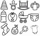 Coloring Baby Accessories Pages List sketch template