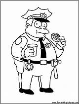Coloring Chief Simpsons Wiggum Pages Clancy Colouring Keef Kids Printable Fun Template sketch template