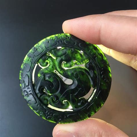 fashion natural black green jade pendant buddhism good lucky amulet xmas gift ebay