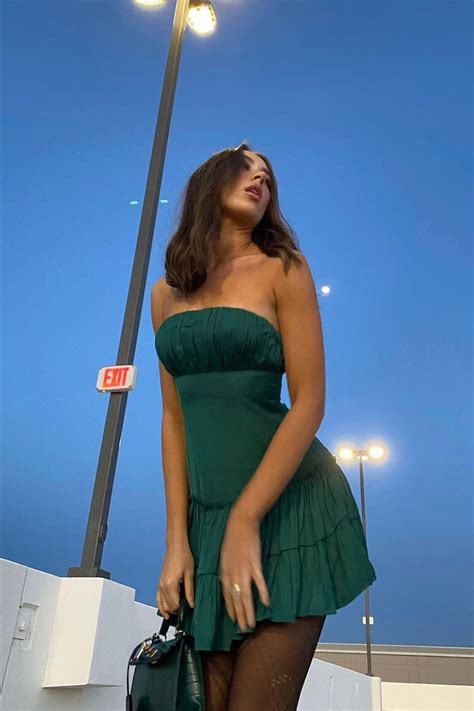 On A Whim Strapless Dropped Waist Dress Forest Green Green Mini Dress