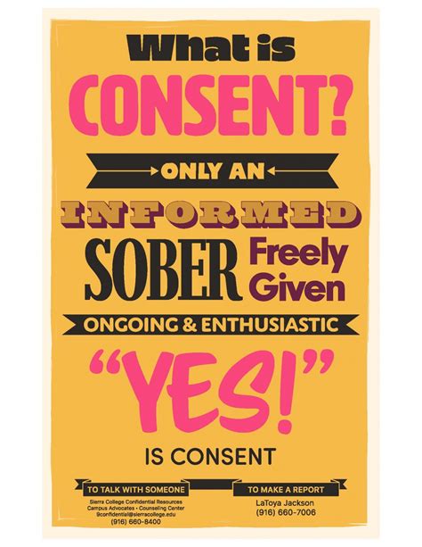 consent posters  sexual violence dialogue  sierra college