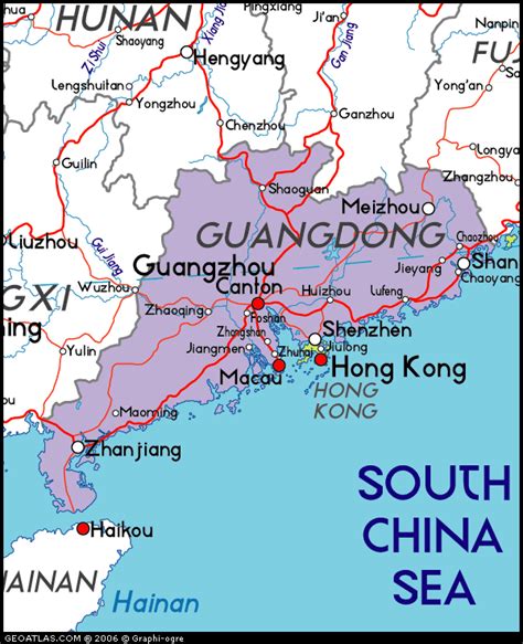 guangdong map travelsfinderscom
