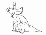 Triceratops Coloring Pages Dinosaur Printable Kids Color Online sketch template