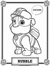 Coloring Paw Patrol Pages Rubble Realistic Pdf Print sketch template