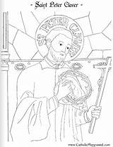 Peter Coloring Saint Claver Pages Saints St Catholic Kids September Sheets Catholicplayground 9th Worksheets Colouring Print Crafts Printable John Great sketch template