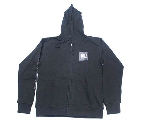 duo hoodie quad logo long sleeve black size xl