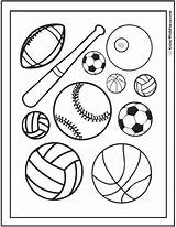 Coloring Sports Pages Sheets Kids Printable Ball Soccer Pdf Print Easy Drawing Baseball Balls Field Games Colorwithfuzzy Sport Color Preschool sketch template