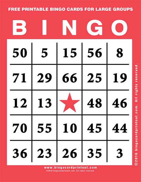 printable bingo cards  large groups bingocardprintoutcom
