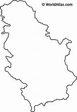 Serbia Outline Map Blank Maps Worldatlas Coloring Europe Atlas Gif Geography Countries Rs Cities sketch template