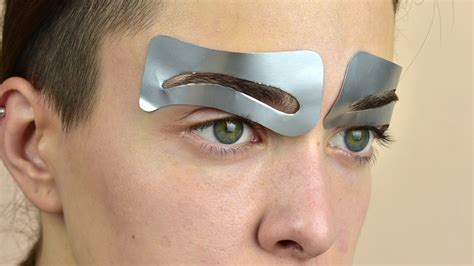simple ways   eyebrow stencils  steps  pictures