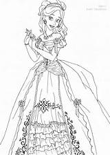 Giselle Coloring Pages Lineart Deviantart Disney Colouring Deluxe Gown Choose Board Printable Getdrawings Kids Selinmarsou sketch template