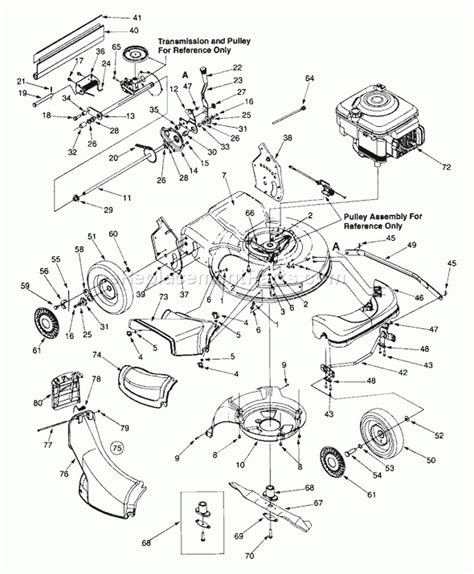 yard machine push lawn mower parts diagram