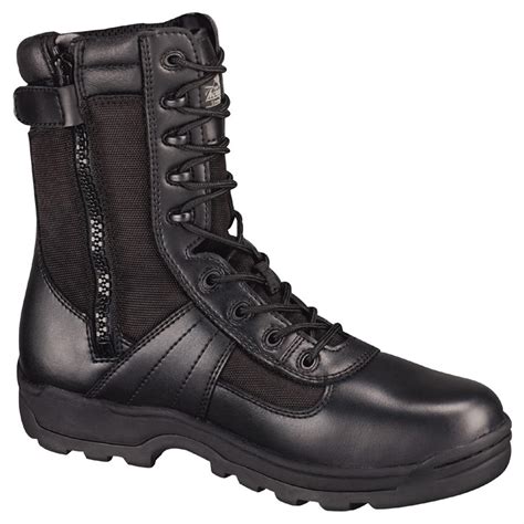 mens thorogood  waterproof side zip composite safety toe boots black  combat