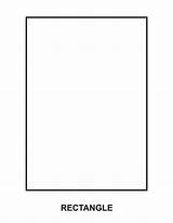 Coloring Pages Kids Rectangle Printable Shapes Shape Colouring Template Templates Preschool Choose Board sketch template