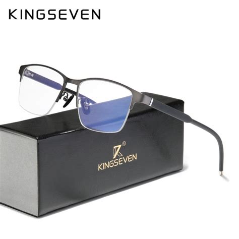 kingseven pure titanium optical glasses frame men 2020 square myopia