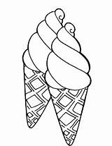 Cone Colorear sketch template
