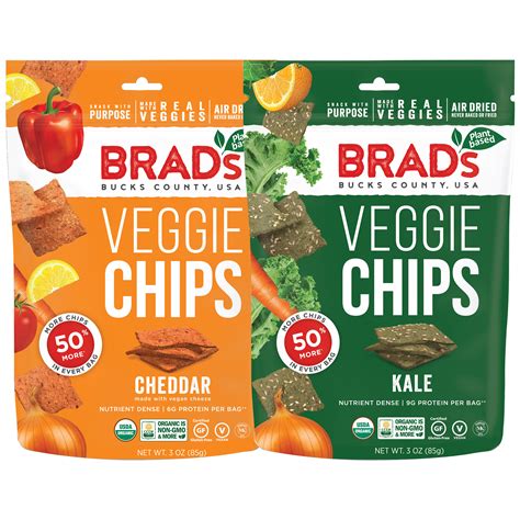 veggie chips variety  pack brads plant based
