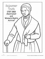 Coloring Women Harriet Tubman History Truth Pages Sojourner Month Printable Sheets Color Worksheets Rosa Parks Frederick Douglass Activities Colouring Drawing sketch template