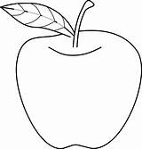 Apple Outline Clipart Drawing Vector Fruit Fruits Silhouette Food Drawings Paintingvalley sketch template