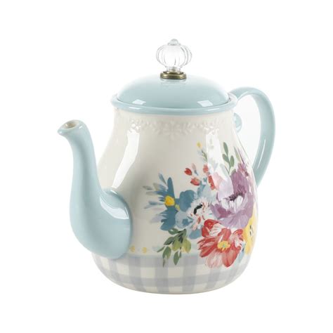 The Pioneer Woman Sweet Romance Blossom 1 48 Quart Tea Pot สำนักงาน