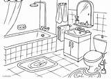 Badezimmer Malvorlage Zum Coloring Ausmalbilder House Pages Bathroom Kleurplaat Badkamer Para Ausdrucken Banheiro Bano Dibujo sketch template