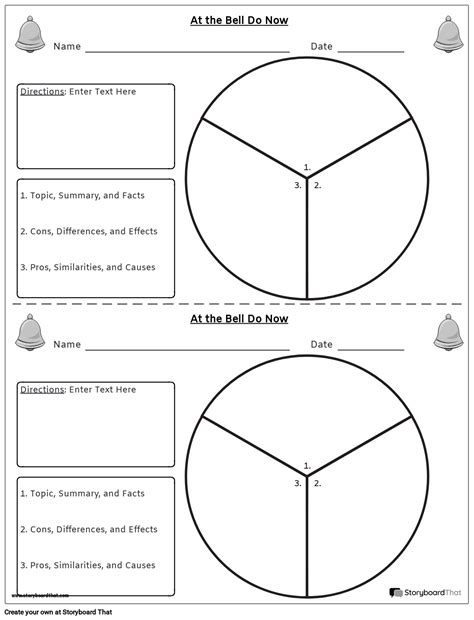 printable bell ringers templates storyboardthat