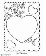 Coloring Valentine Heart Pages Printable Below Click sketch template