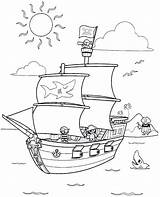 Pirate Coloring Pages Pirates Lego Ship Kids Boys Color Print sketch template