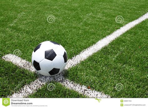 Soccer Ball On The Field Stock Images Image 26001704