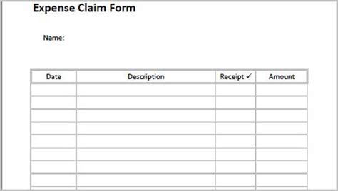 expense reimbursement forms  template tutoreorg master