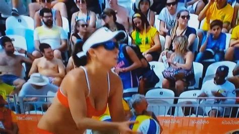 Isabelle Forrer Boobs Collection Women Beach Volley Game