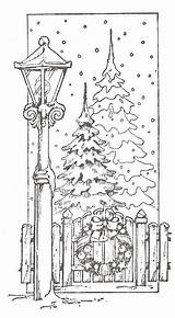 Coloring Pages Christmas Scene Book Naver Winter Ornaments sketch template