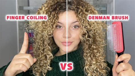 styling curly hair with denman brush curly hair style