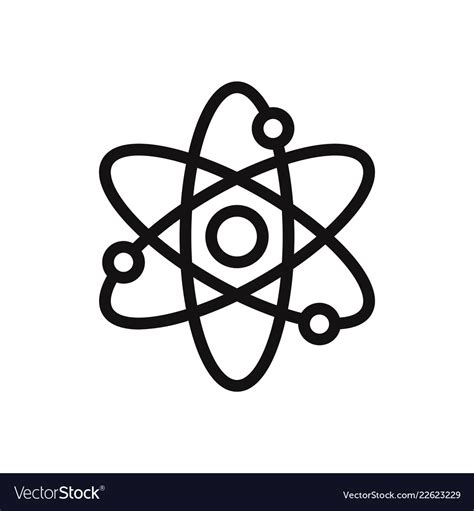 atom logo icon royalty  vector image vectorstock