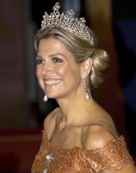 queen maxima s pearl and diamond tiara pictures glamour