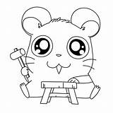 Hamtaro Criceto Zum Disegno Kolorowanki Dzieci Hamsters Wonder sketch template