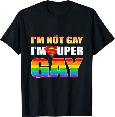 im not gay im super gay lgbt q funny pride rainbow flag t shirt